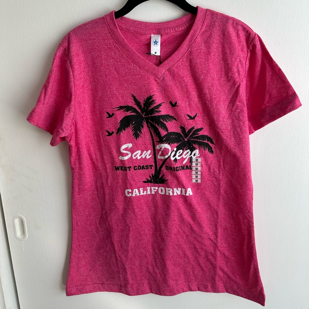 Pink San Diego V-Neck T-Shirt